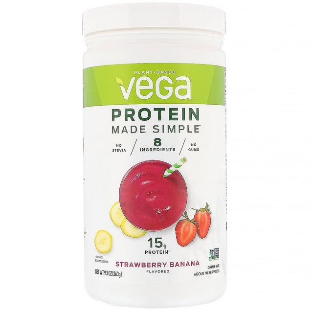 Vega, yksinkertainen proteiini, mansikkabanaani, 9,3 oz (263 g) on Productcaster.