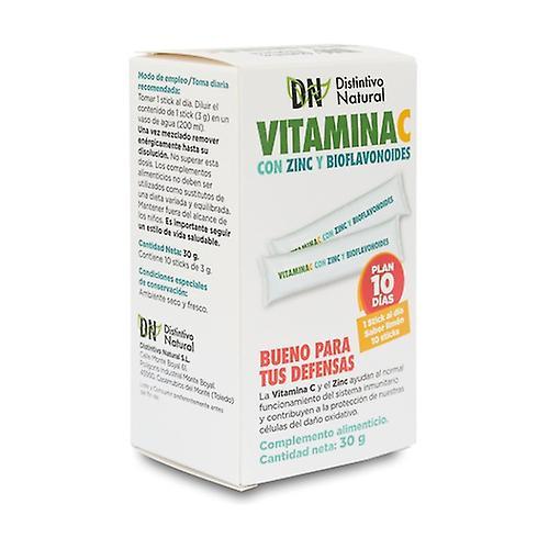 Distintivo Natural Vitamin C with zinc and bioflavonoids 10 units of 3g on Productcaster.