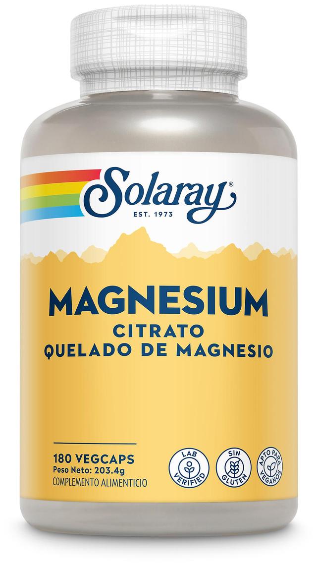 Solaray Magnesium Citrate 180 Vegetable Capsules on Productcaster.