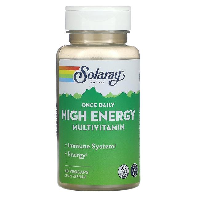 Solaray, Uma vez por dia, Multivitamínico de alta energia, sem ferro, 60 VegCaps on Productcaster.