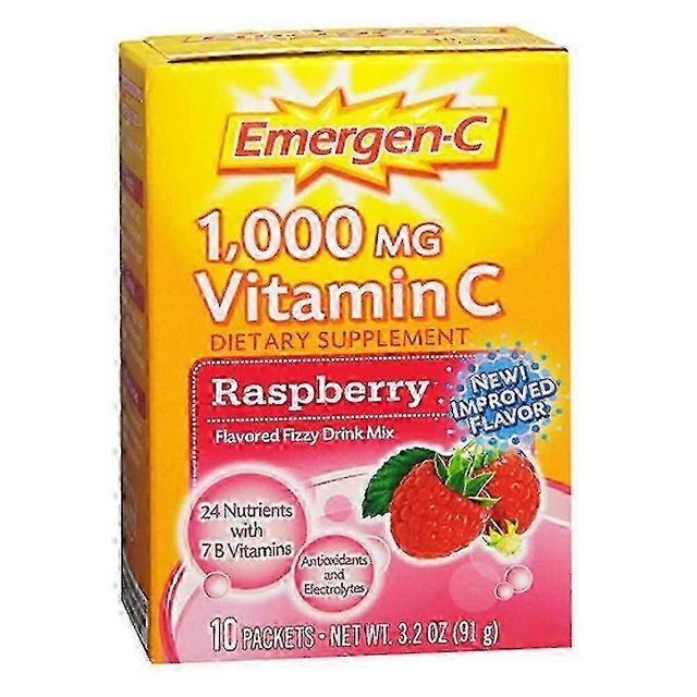 Emergen-c 1000 mg vitamín c Travel box, malina, 10 EA on Productcaster.