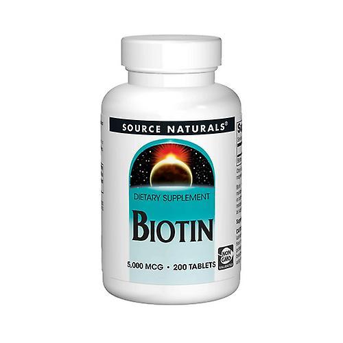 Source Naturals Bron Naturals Biotine, 5.000 mcg, 200 Tabs (Pack van 1) on Productcaster.