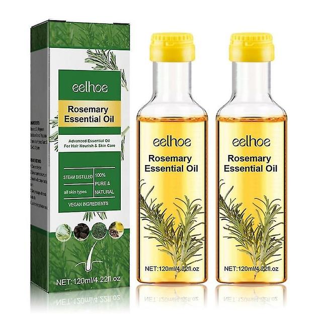 2 piezas de aceite de romero estimula la salud, el crecimiento del cabello y el cuidado de la piel 120 ml natural puro on Productcaster.