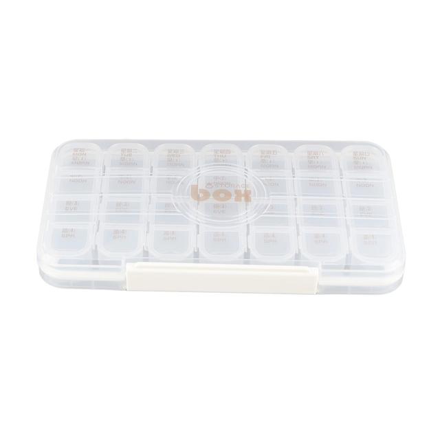 Portable Medicine Organizer - 28 Compartments for Daily Vitamins and Supplements on Productcaster.