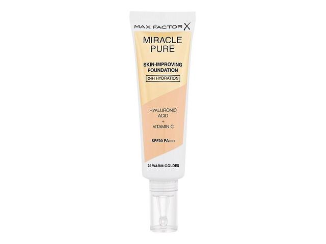 Max Factor - Miracle Pure Skin-Improving Foundation 76 Warm Golden SPF30 - For Women, 30 ml on Productcaster.