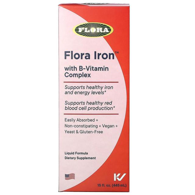 Flora, Ferro com Complexo Vitamínico B, 15 fl oz (445 ml) on Productcaster.