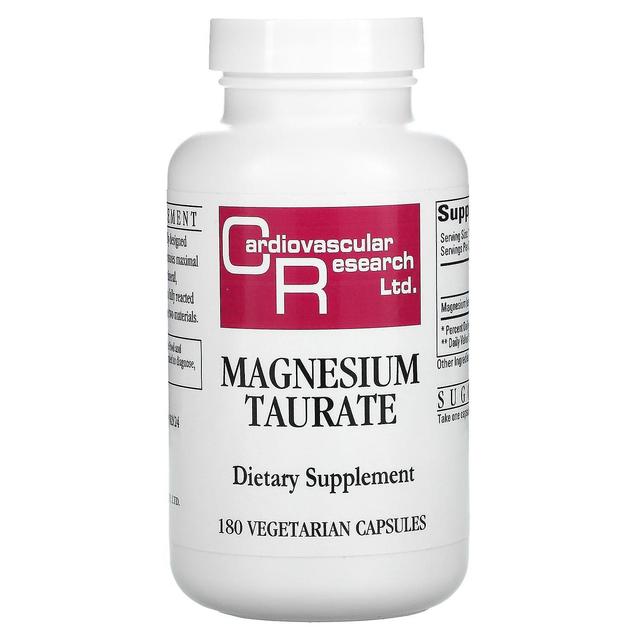 Cardiovascular Research Ltd. Cardiovascular Research Ltd., Magnesium Taurate, 180 Vegetarian Capsules on Productcaster.