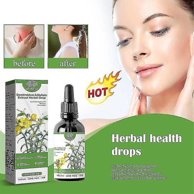 50% Off-herba Lung Health Essence Dendrobium Mullein Extrait Herba Drops Sérum 30ml on Productcaster.