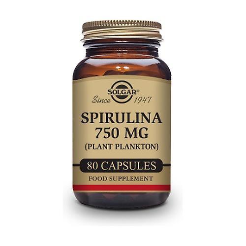 Solgar Spirulina 80 vegetable capsules of 750mg on Productcaster.