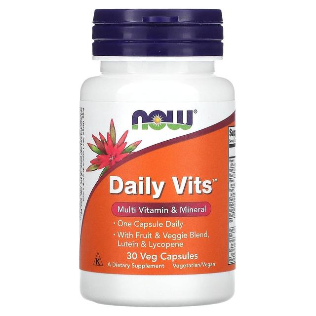 NOW Foods, Daily Vits, 30 Veg Capsules on Productcaster.