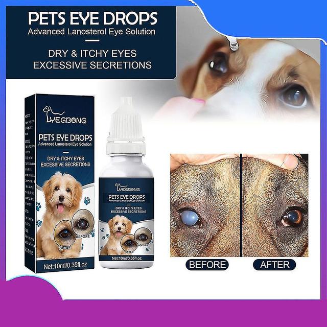 Cataract Drops For Pets Therapeutic Eye Lubricating Drop For Dog Cats Improve Vision Clarity Health Dryness Pink Relief In Animals on Productcaster.