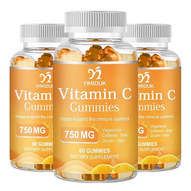 Eccpp Vitamine C Gummies 750mg Kauwbaar Voedingssupplement voor Immuunsteun Krachtige Antioxidanten voor Huidgezondheid 3 Bottles on Productcaster.