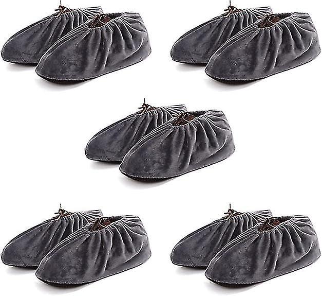 Snngv Lot De 5 Paires De Couvre-chaussures (36-44 M, Gris), Gris, Antidrapants, Rutilisables, Pour Chaussures, Tapis, Protection Du Sol, Nettoyage ... on Productcaster.