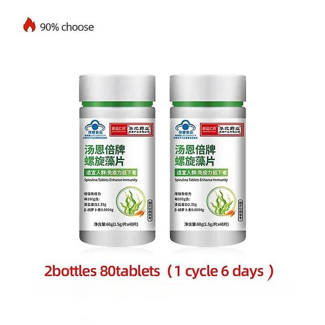 Jinzhaolai Spirulina Tablets Stomach Health Protect Indigestion Gut Stomachache Support Supplements Health Food 2bottles hot sale on Productcaster.