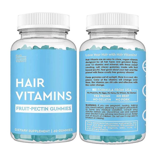 2 Pack Hair Gummies Biotin Sugar Biotin Hair And Nail Growth Gummies on Productcaster.