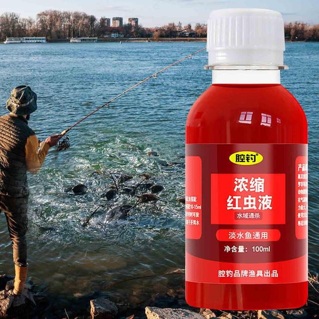 Flye Fishing Liquid Strong Fish Attractant Concentrated Red Worm Liquid Bait Additive Red Worm Concentrate Liquid 100ml Flye4144 Free Size on Productcaster.