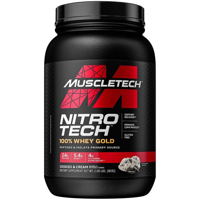 MuscleTech, Nitro Tech, 100% Whey Gold, Cookies and Cream, 2 lbs (907 g) on Productcaster.