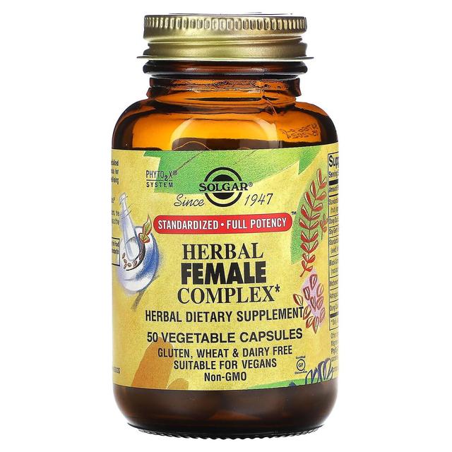 Solgar, Herbal Female Complex, 50 Vegetable Capsules on Productcaster.