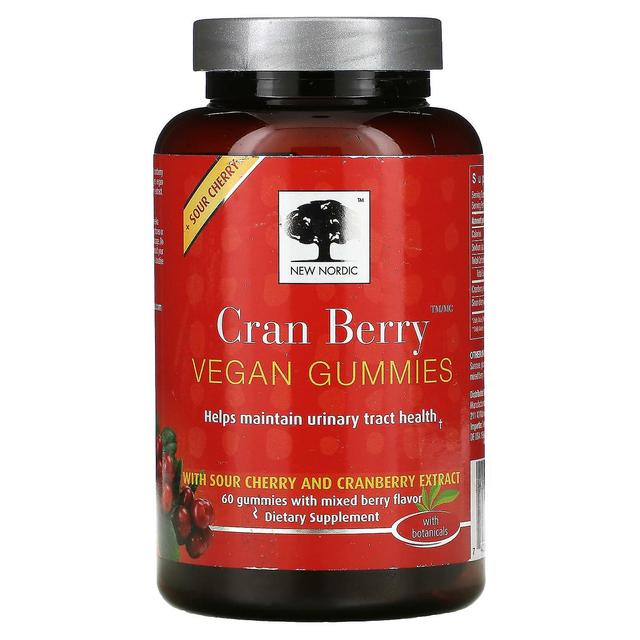 New Nordic US Inc, Cran Berry Vegan Gummies, Mixed Berry, 60 Gummies on Productcaster.