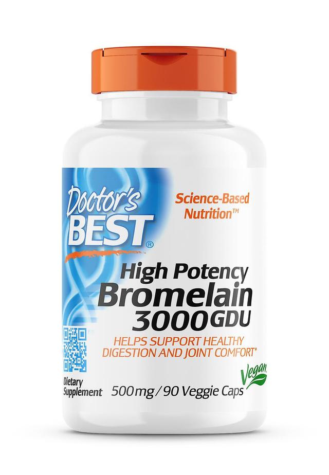 Doctor's Best High Potency Bromelain 3000 GDU, 500 mg 90 Veggie Capsules on Productcaster.