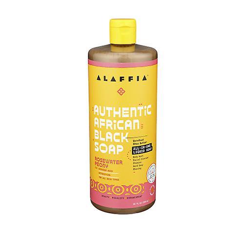 Alaffia Rose Water Peony Authentic African Black Soap, 32 Oz (Pack of 1) on Productcaster.