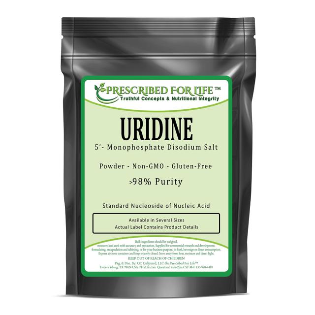 Prescribed For Life Uridiini-5 '-mono fosfaatin dinatriumsuola jauhe-> 98% puhtaus (standardi nukleosidi) 2 oz (57 g) on Productcaster.