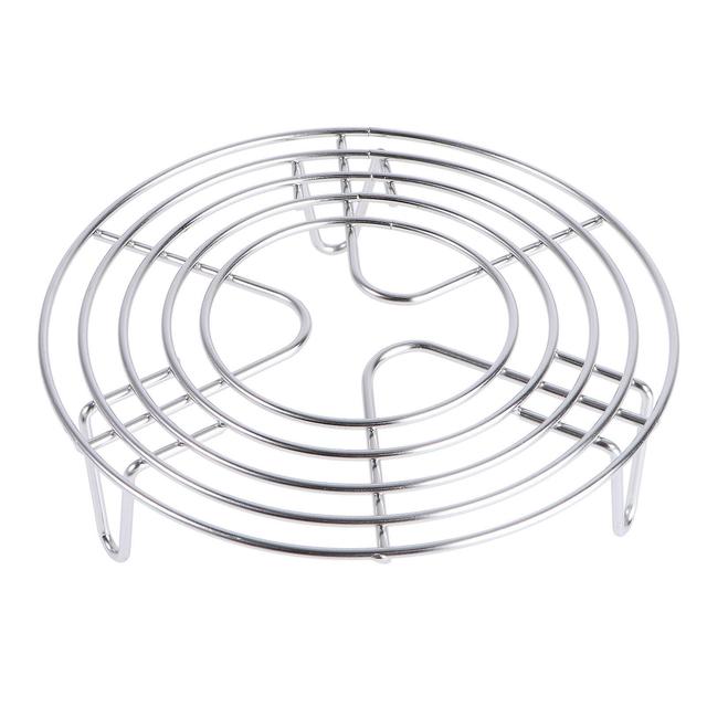 Stainless Steel Steamer Rack Multi-purpose Round Cooling Rack For Steaming As Shown 16X16X4CM on Productcaster.