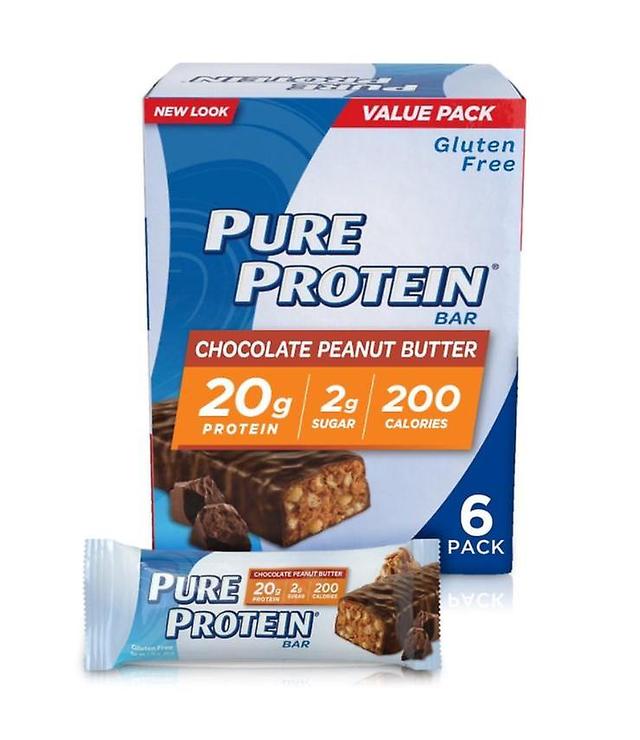 Pure Protein Rene proteinbarer, sjokolade peanøttsmør, 20 g protein, 1,76 oz, 6 ct on Productcaster.