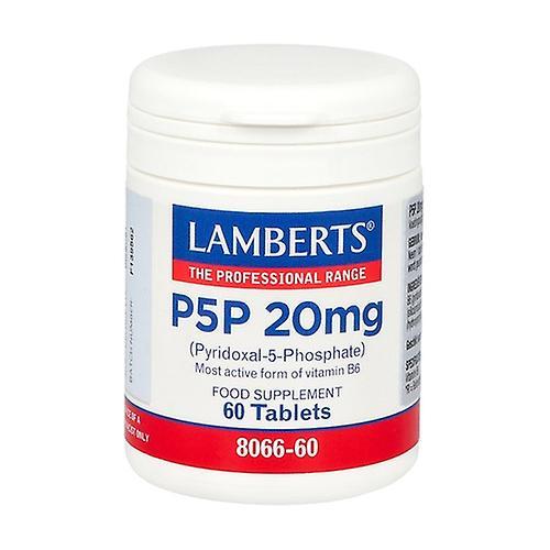 Lamberts B6 20 mg (Pyridoxal-5-Phosphate) 60 capsules on Productcaster.