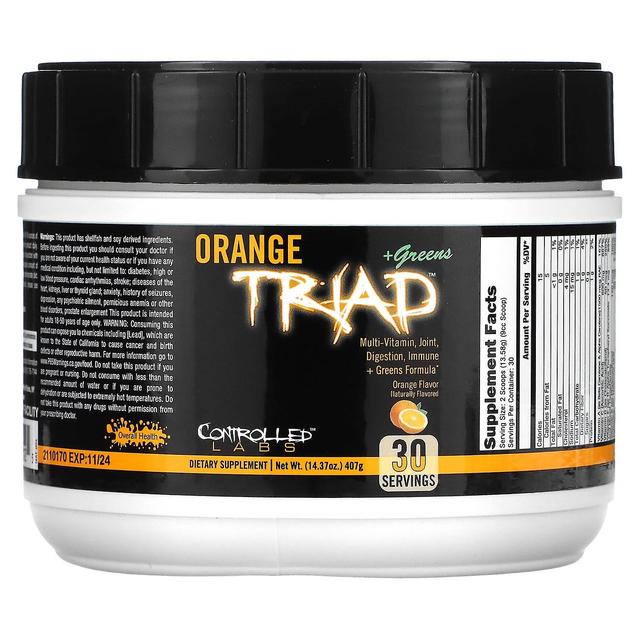 Controlled Labs, Orange Triad + Greens, Orange, 14.37 oz (407 g) on Productcaster.