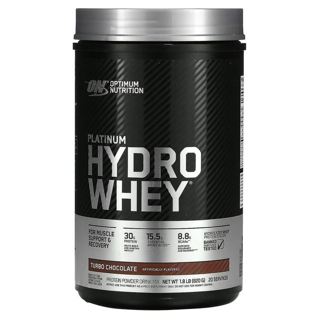 Optimum Nutrition, Platinum Hydro Whey, Turbo Chocolate, 1.8 lb (820 g) on Productcaster.