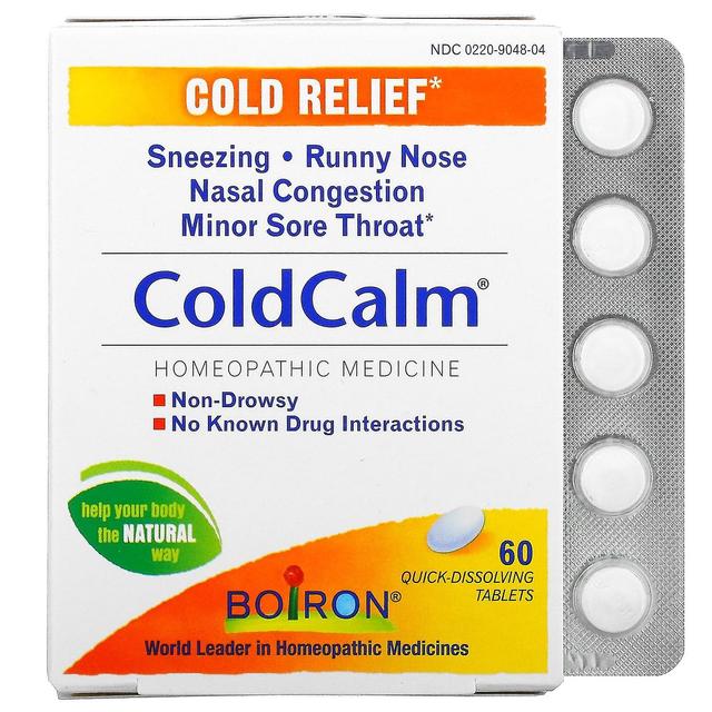 Boiron, ColdCalm, Cold Relief, 60 Quick-Dissolving Tablets on Productcaster.