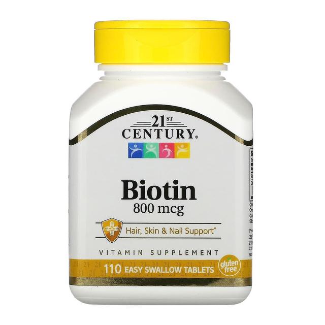 21st Century, Biotin, 800 mcg, 110 Easy Swallow Tablets on Productcaster.