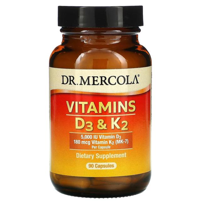 Dr. Mercola, Vitamins D3 & K2, 90 Capsules on Productcaster.