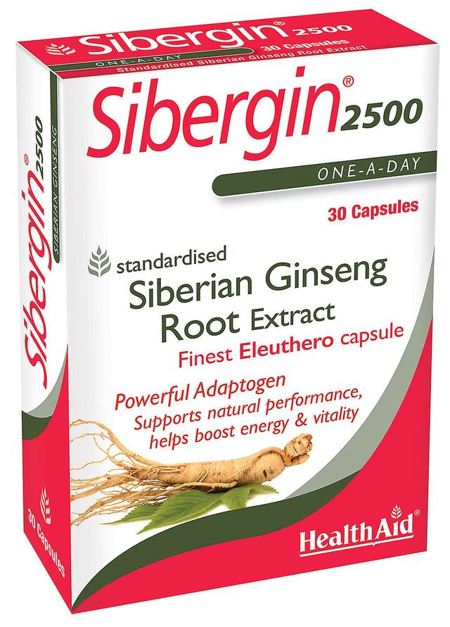 Health Aid Terveysapu sibergin 2500 siperian ginseng-juuriuute 30-luku on Productcaster.