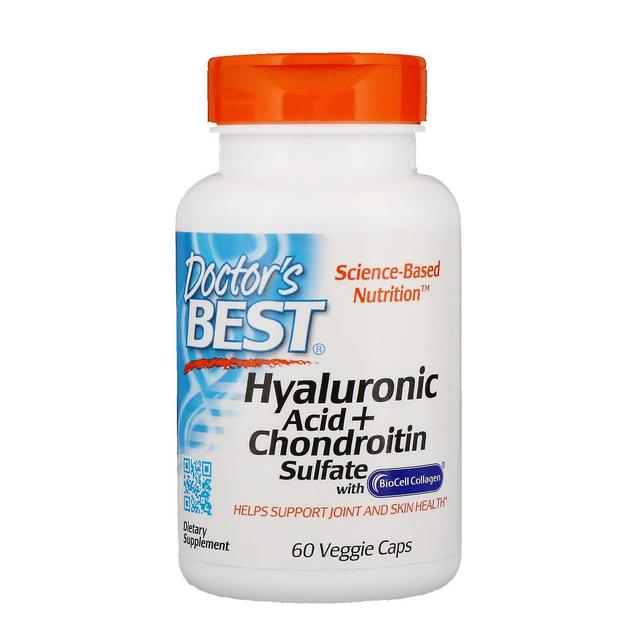 Doctor's Best, Hyaluronic Acid + Chondroitin Sulfate, 60 Veggie Caps on Productcaster.