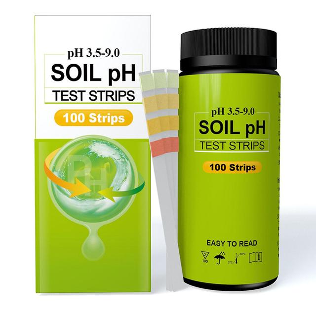 100pcs Soil PH Test Strip 3.5 to 9 Range High Accuracy PH Testing Paper Kit for Garden Lawn Grass Plant on Productcaster.