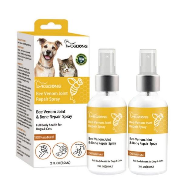 1-3X Pet Bee Venom Joint Therapy Oil for Full Body Recovery for Dog Cat Pain 2pcs on Productcaster.