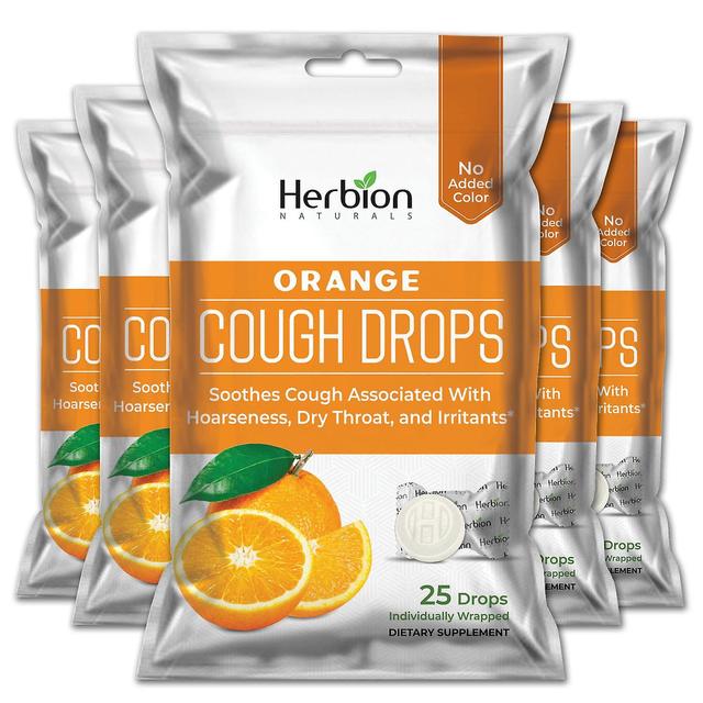 Gouttes contre la toux Herbion Naturals à saveur d’orange - Sachet 25Ct (Pack de 5) on Productcaster.