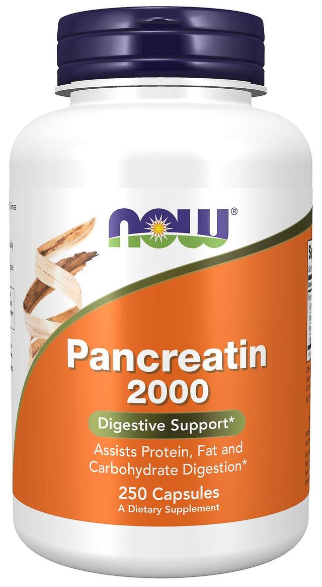 NOW Foods NU Livsmedel Pankreatin 10X 200 mg 250 Kapslar on Productcaster.