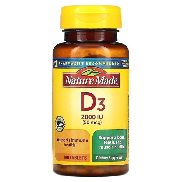 Nature Made, Vitamina D3, 50 mcg, 100 Compresse on Productcaster.