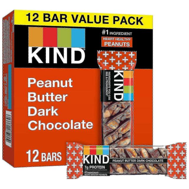 Kind Manteiga de amendoim tipo com barras de nutrição de proteína de chocolate escuro, 12 ea on Productcaster.