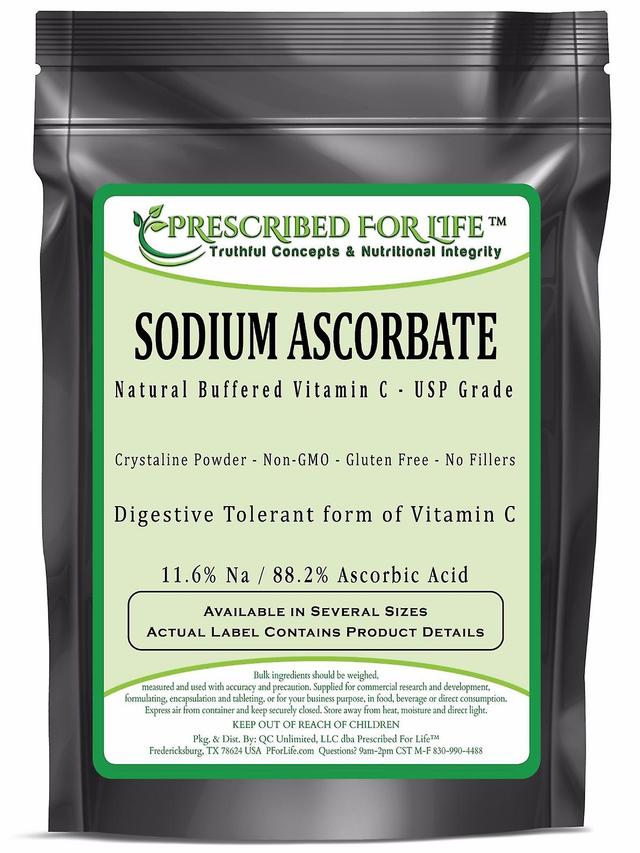 Prescribed For Life Natriumaskorbat-naturlig USP buffrat C-vitamin pulver-askor bin syra 2 kg (4.4 lb) on Productcaster.