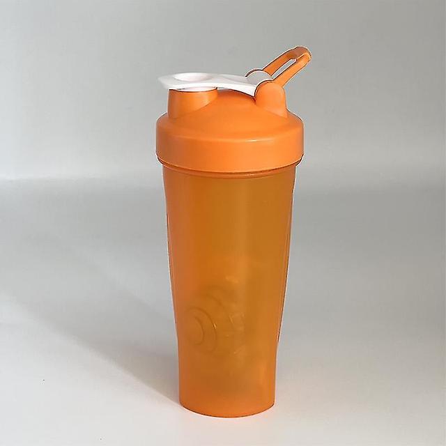 600ml Protein Shaker Bottle Protein Powder Shake Cup For Gym Ffitness Shaker Orange on Productcaster.