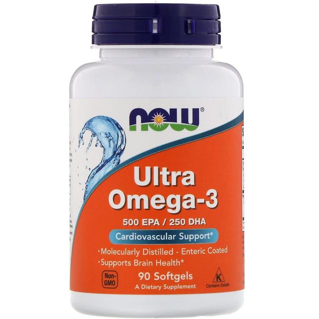 NOW Foods Agora Alimentos, Ultra Ômega-3, 500 EPA/250 DHA, 90 Softgels on Productcaster.