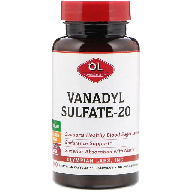 Olympian Labs, Vanadyl Sulfate-20, 100 Vegetariska kapslar on Productcaster.