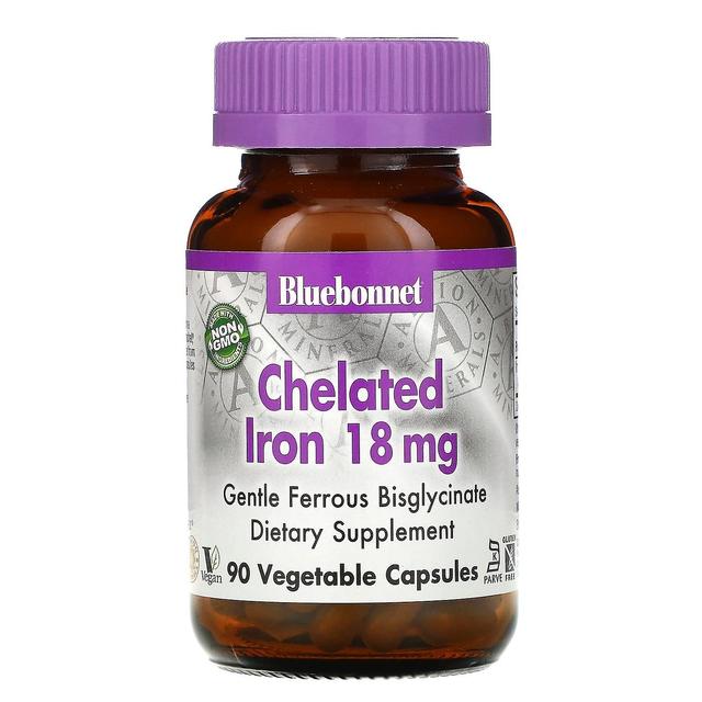 Bluebonnet Nutrition, Ferro Chelato, 18 mg, 90 Capsule Vegetali on Productcaster.