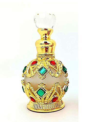 Lisade 15ml Refillable Empty Perfume Bottle Decorative Glass Round Diamond Vintage Empty Refillable Perfume Bottles Gold on Productcaster.