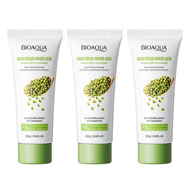 Bioaoua Mung Bean Amino Acid Ph Balance Mild Cleanser 1pc 3PCS on Productcaster.