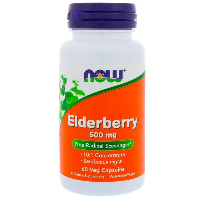 Now Foods, Elderberry, 500 mg, 60 Veg Capsules on Productcaster.